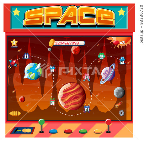 Retro arcade space game Retro arcade space game 93336720