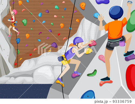 Indoor rock climbing gym 93336759