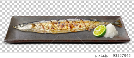 さんまの塩焼き イラスト リアル さんまの塩焼き イラスト リアル 93337945