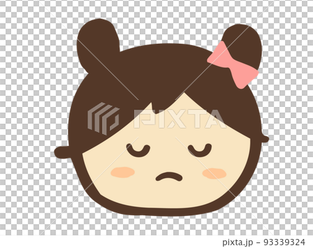 Cute child's frowning face set / hand-drawn person illustration material Cute child's frowning face set / hand-drawn person illustration material 93339324