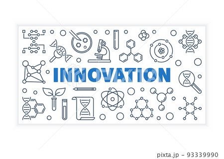 Innovation Science outline banner. Vector illustration Innovation Science outline banner. Vector illustration 93339990