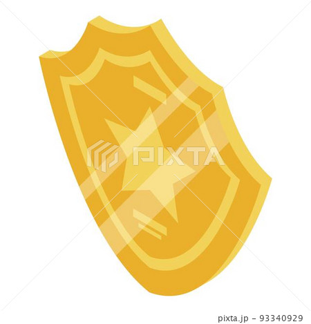 Investigator gold badge icon, isometric style 93340929