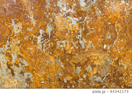 Rusty grunge surface texture background. Old metal iron panel 93342173