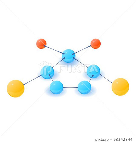 Science molecule icon, isometric style 93342344