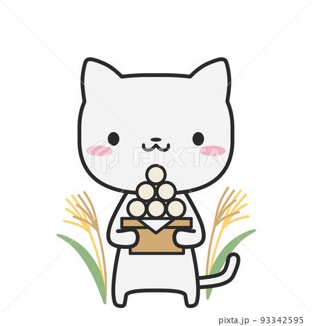 お月見なネコさんのイラスト素材 [93342595] - PIXTA