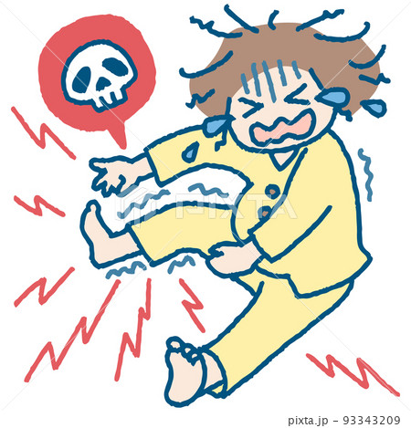 こむら返りに苦しむ妊婦のイラスト こむら返りに苦しむ妊婦のイラスト 93343209