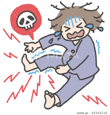 こむら返りに苦しむ妊婦のイラスト 93343210