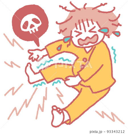 こむら返りに苦しむ妊婦のイラスト こむら返りに苦しむ妊婦のイラスト 93343212