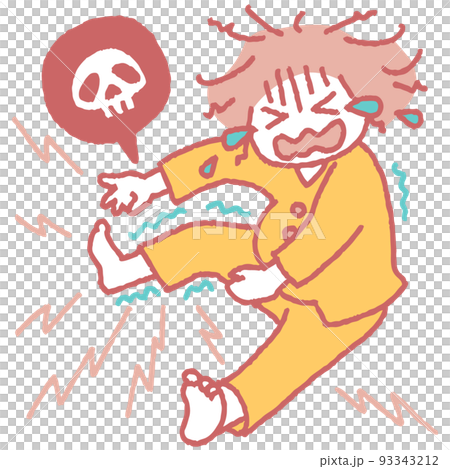 こむら返りに苦しむ妊婦のイラスト こむら返りに苦しむ妊婦のイラスト 93343212