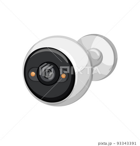 guard security camera cctv cartoon vector illustration 93343391