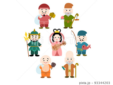 七福神 イラスト アイコン 七福神 イラスト アイコン 93344203