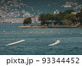 Adriatic sea, Slovenia, coastline with pine trees and sea 93344452