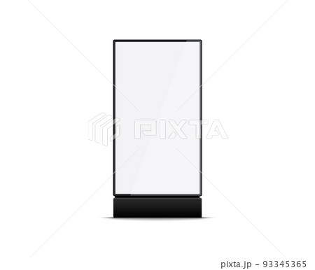Totem light box bilboard advertising poster mockup. Digital lightbox icon black display banner Totem light box bilboard advertising poster mockup. Digital lightbox icon black display banner 93345365