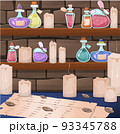 A set of vector magic bottles and flasks. Colorful magic potions. Cartoon cliparts, symbols 93345788