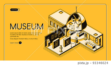 Historical museum isometric vector landing page Historical museum isometric vector landing page 93346024