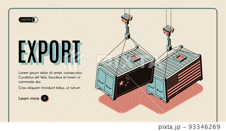 Foreign countries goods export vector website 93346269