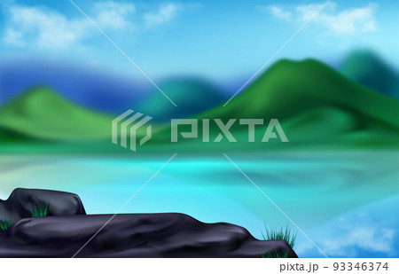 Mountain landscape, summer blurred background 93346374