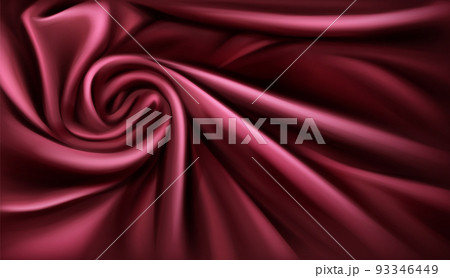 Swirl fabric silk backdrop, drapery folded textile 93346449