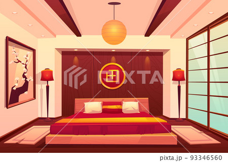 Asian bedroom, chinese, japanese, eastern room 93346560