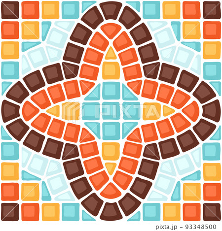 Ancient mosaic tile pattern. Decorative antique stone ornament. Ancient mosaic tile pattern. Decorative antique stone ornament. 93348500
