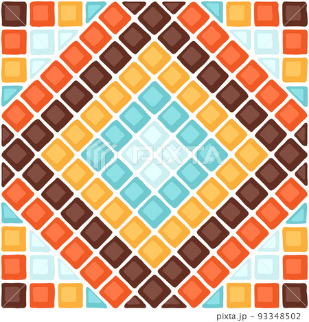 Ancient mosaic tile pattern. Decorative antique stone ornament. Ancient mosaic tile pattern. Decorative antique stone ornament. 93348502