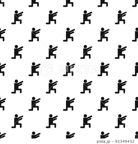 Stick figure stickman pattern vector seamless 93349432
