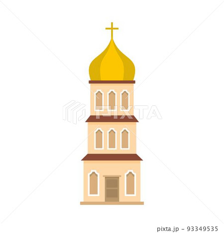 Church tower icon, flat style 93349535
