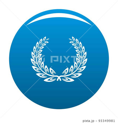 Certified wreath icon vector blue Certified wreath icon vector blue 93349981