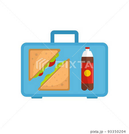 Office breakfast icon, flat style 93350204