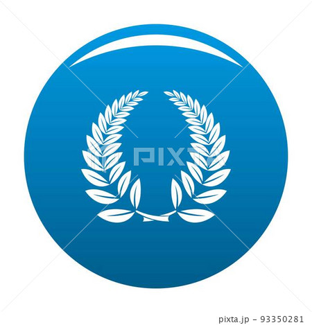 Laurel wreath icon vector blue Laurel wreath icon vector blue 93350281