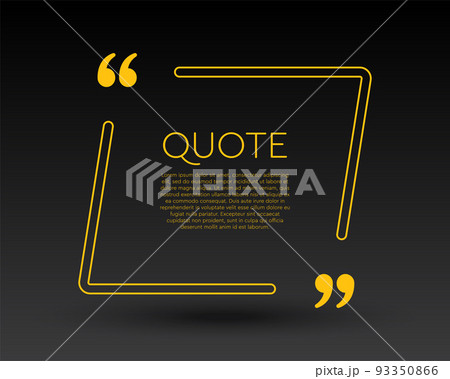 Quote frame blank, text quote boxes, background 93350866