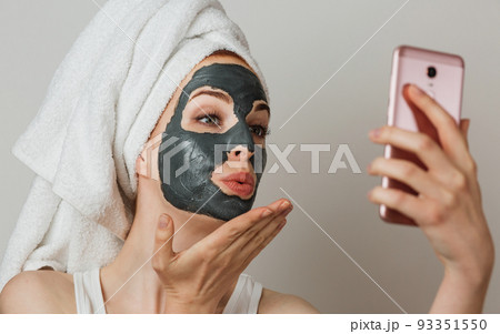 Concept of skin vitaminization and moisturizing. Concept of skin vitaminization and moisturizing. 93351550