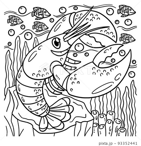 Lobster Coloring Page for Kids 93352441
