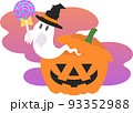 ゴーストとジャックオランタンのセットイラスト 93352988