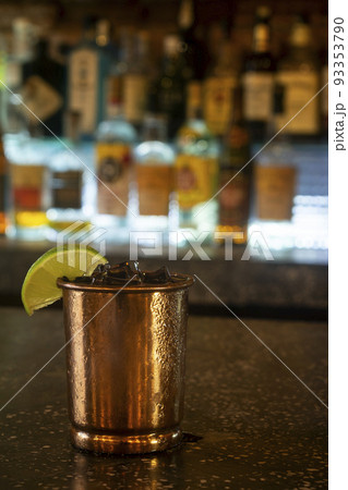 moscow mule cocktail in copper mug moscow mule cocktail in copper mug 93353790