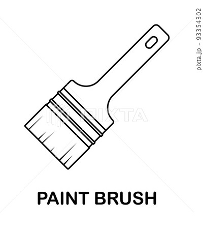 Coloring page with Paint brush for kids Coloring page with Paint brush for kids 93354302