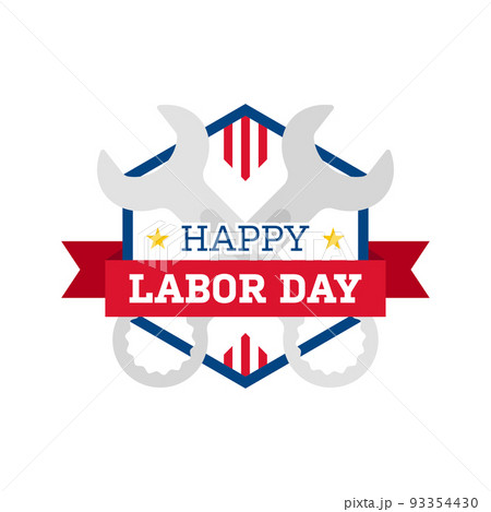 Happy Labor Day banner isolated on white background 93354430
