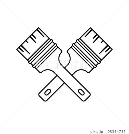 Coloring page with Paint brush for kids Coloring page with Paint brush for kids 93354735