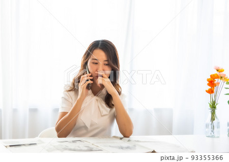 テレワーク 女性 テレワーク 女性 93355366