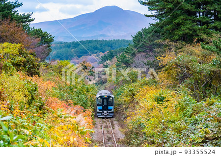 青森県 五能線 (深浦-広戸) ~紅葉の草原を走る列車~ 青森県 五能線 (深浦-広戸) ~紅葉の草原を走る列車~ 93355524