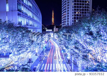 【東京の都市風景】六本木けやき坂のイルミネーション 【東京の都市風景】六本木けやき坂のイルミネーション 93357032