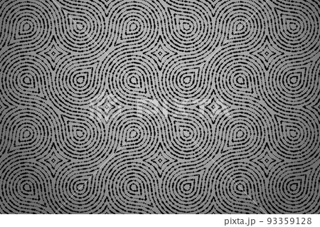 The geometric pattern with wavy lines. Seamless vector background. Black and gray texture. Simple lattice graphic design 93359128