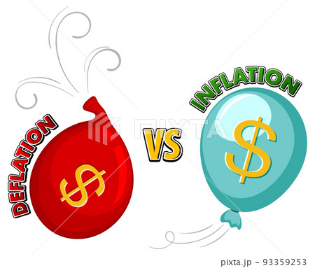 Inflation vs deflation with balloons Inflation vs deflation with balloons 93359253