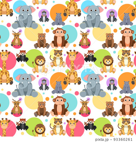 Cute animals seamless pattern 93360261