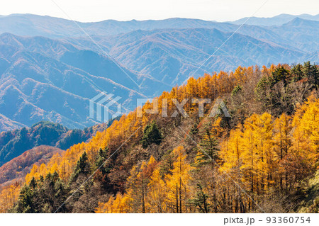国内屈指の観光地 奥日光の秋 紅葉の半月山からの眺望 国内屈指の観光地 奥日光の秋 紅葉の半月山からの眺望 93360754