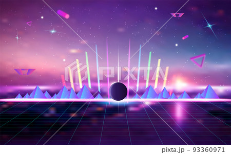 Concept of Future digital technology metaverse, colorful background. Vector illustration eps10 93360971