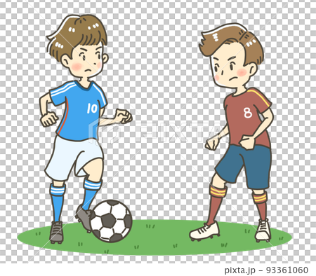 サッカー選手のイラスト　試合中 93361060