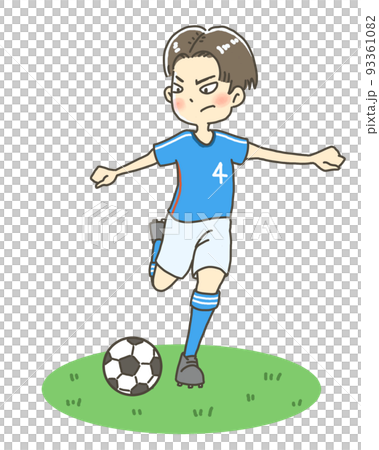サッカー選手のイラスト シュートシーン サッカー選手のイラスト シュートシーン 93361082