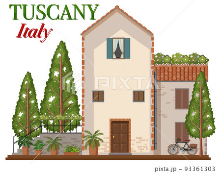 Tuscany Italy Landmark Logo Banner Tuscany Italy Landmark Logo Banner 93361303
