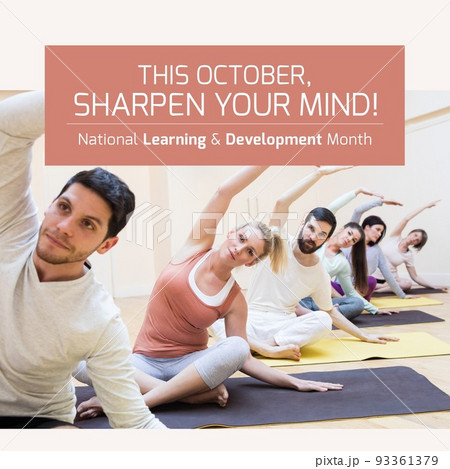 Image of this octobe sharpen your mind over diverse people practicing yoga 93361379
